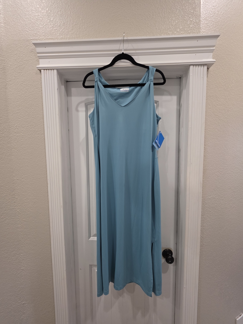 NWT Columbia Chill River Midi Dress Blue UPF 50 Omni Freeze Large